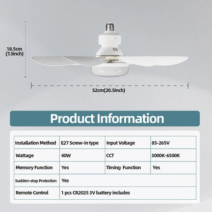 fan light with remote control